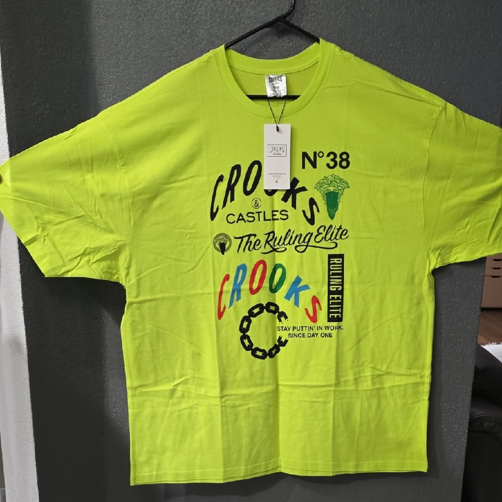 Crooks & Castles Bright Green Graphic Tee